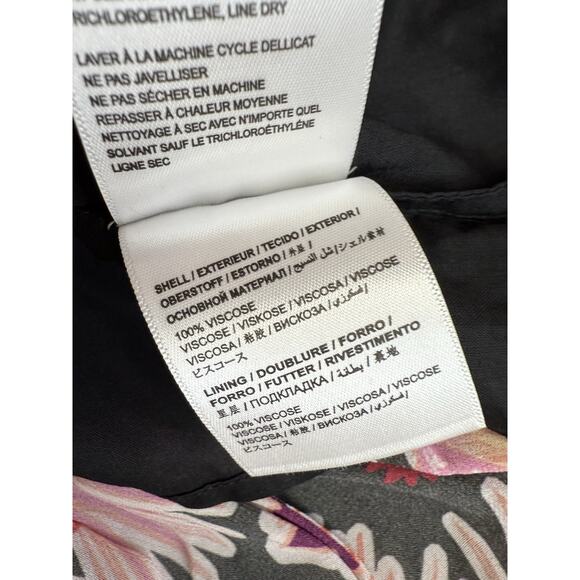 Farm Rio x Anthropologie Pink Tropical Floral Maxi Dress Long Sleeve XS - Picture 10 of 10